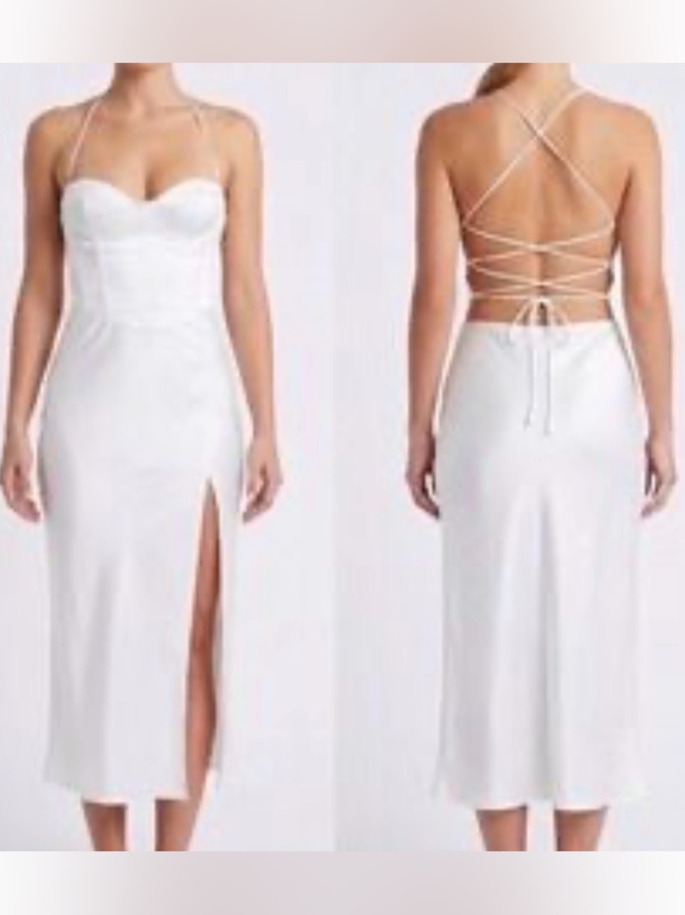 Zara satin white dress - NWT